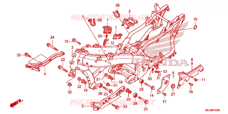 CADRE Honda MOTO 1800 GOLD-WING 2013  GL1800D