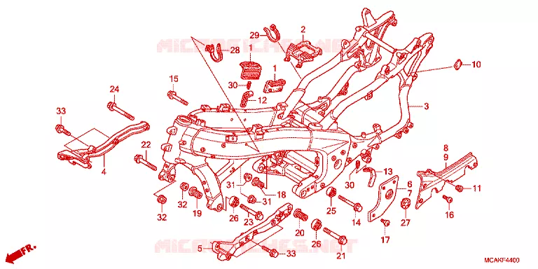 CADRE Honda MOTO 1800 GOLD-WING 2015  GL1800F