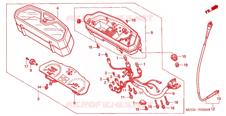 COMPTEUR Honda MOTO 400 NX 2001  NX4001