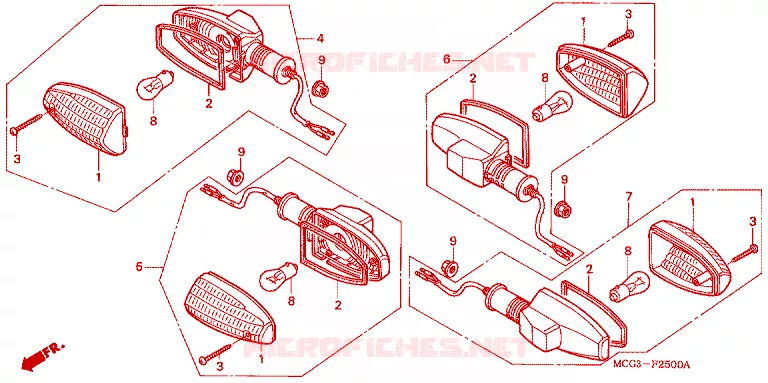 CLIGNOTANT Honda MOTO 400 NX 2003  NX4003