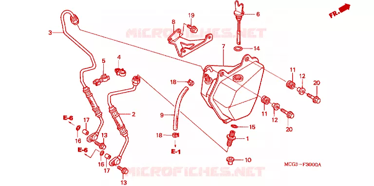 RESERVOIR D'HUILE Honda MOTO 400 NX 2003  NX4003