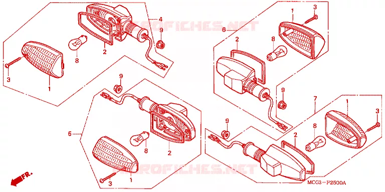 CLIGNOTANT Honda MOTO 400 NX 2003  NX4003