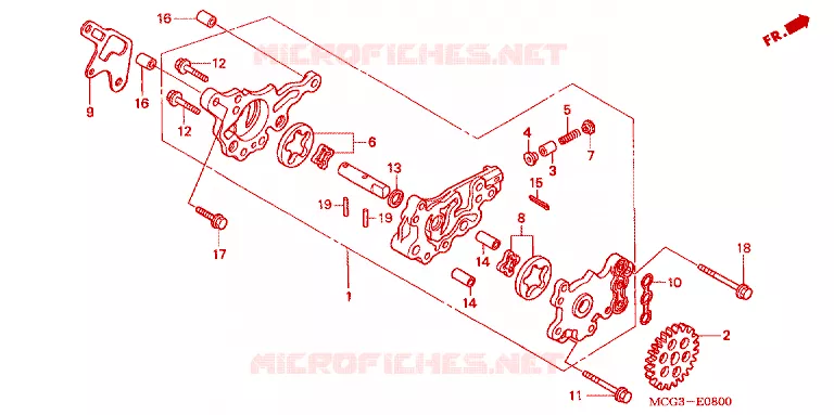POMPE A HUILE Honda MOTO 400 NX 2003  NX4003