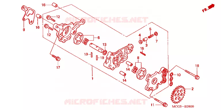 POMPE A HUILE Honda MOTO 400 NX 2004  NX4004