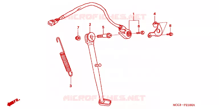 BEQUILLE Honda MOTO 400 NX 2004  NX4004