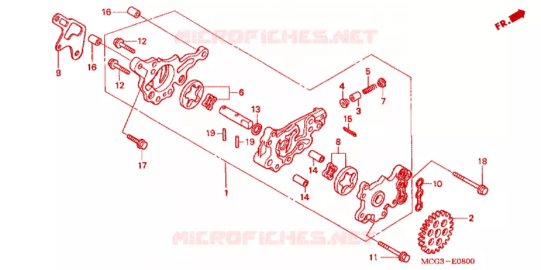 POMPE A HUILE Honda MOTO 400 NX 2008  NX4007