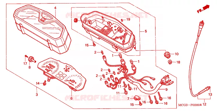 COMPTEUR Honda MOTO 400 NX 2007  NX4007