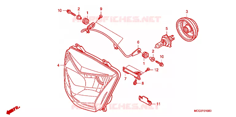 PHARE Honda MOTO 400 NX 2007  NX4007