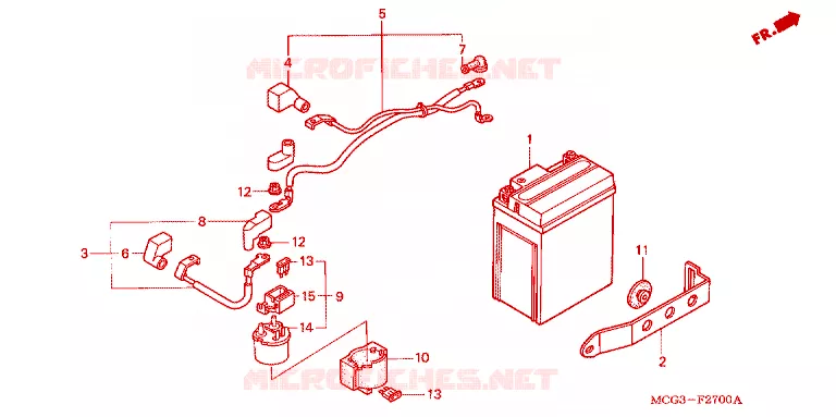 BATTERIE Honda MOTO 400 NX 2000  NX400Y