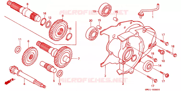 BOITE DE VITESSES Honda SCOOTER 50 DIO 1990  SK50ML_SP