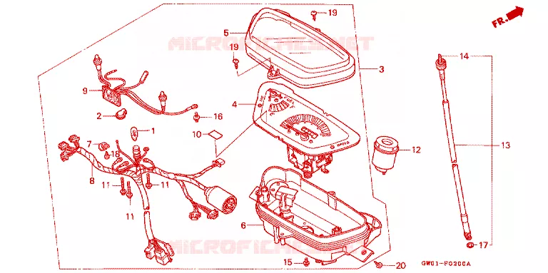 COMPTEUR Honda SCOOTER 50 DIO 1990  SK50ML_SP