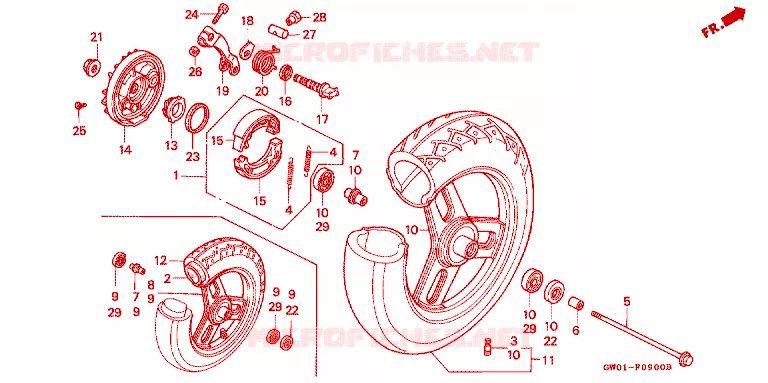 ROUE AVANT Honda SCOOTER 50 DIO 1990  SK50ML_SP
