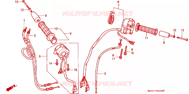 COMMODOS - POIGNEES Honda MOTO 1100 PAN-EUROPEAN 1996  ST1100T