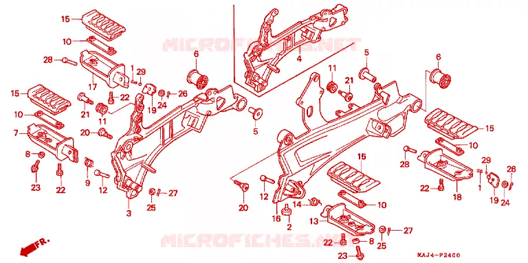 REPOSE PIED Honda MOTO 1100 PAN-EUROPEAN 1996  ST1100T