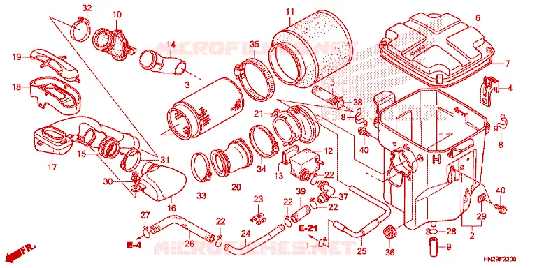FILTRE A AIR Honda ATV 500 FOURTRAX 2013  TRX500FAD