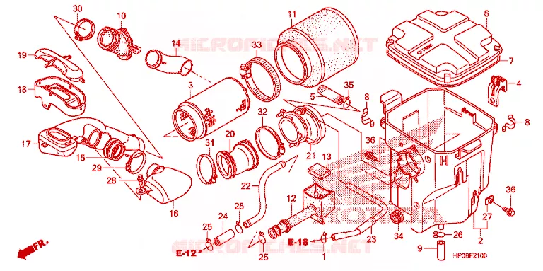 FILTRE A AIR Honda ATV 500 FOURTRAX 2011  TRX500FEB