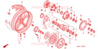 ROUE ARRIERE pour Honda VFR 800 INTERCEPTOR de 2000