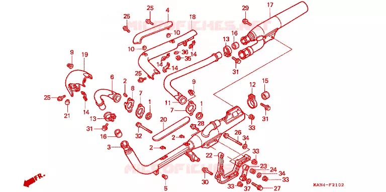 SILENCIEUX D'ECHAPPEMENT Honda MOTO 1100 SHADOW 1995  VT1100C2S