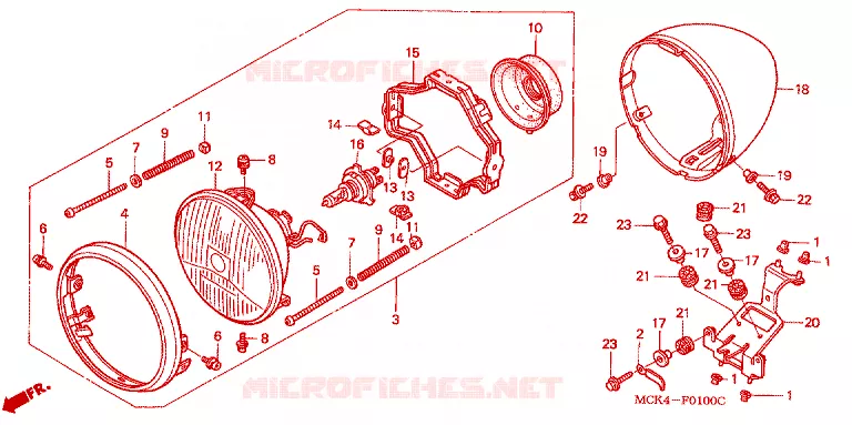 PHARE Honda MOTO 1100 SHADOW 2004  VT1100C24