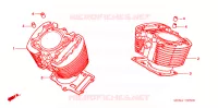 CYLINDRE pour Honda VT 1100 SHADOW C2 SABRE de 2005