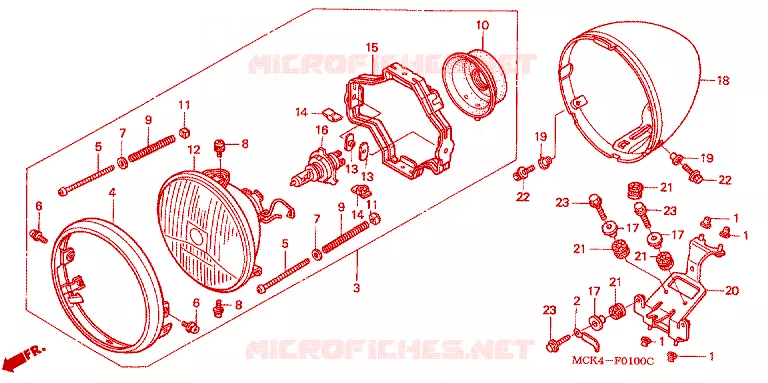 PHARE Honda MOTO 1100 SHADOW 2005  VT1100C25