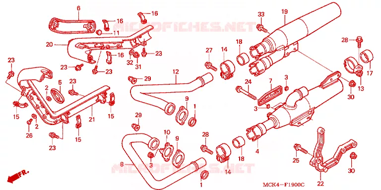 SILENCIEUX D'ECHAPPEMENT Honda MOTO 1100 SHADOW 2006  VT1100C26