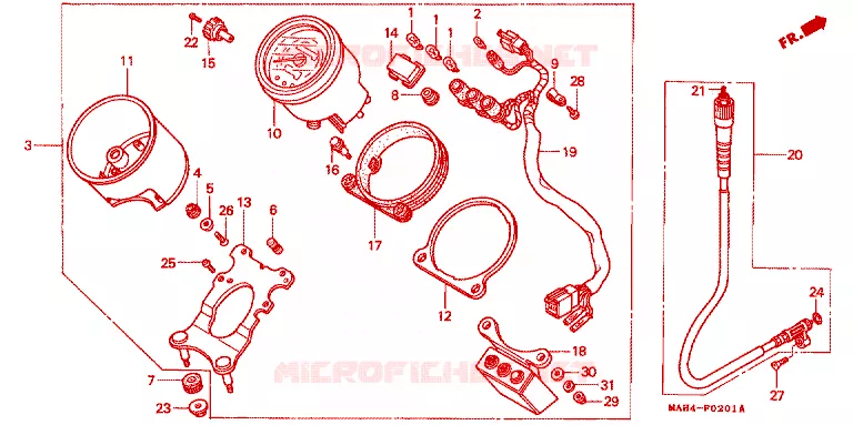 COMPTEUR Honda MOTO 1100 SHADOW 1996  VT1100C2T
