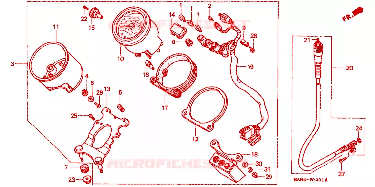 COMPTEUR Honda MOTO 1100 SHADOW 1997  VT1100C2V