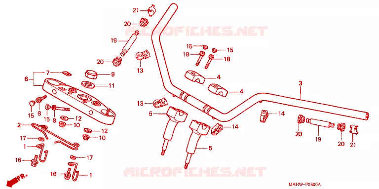 GUIDON Honda MOTO 1100 SHADOW 1999  VT1100D2X