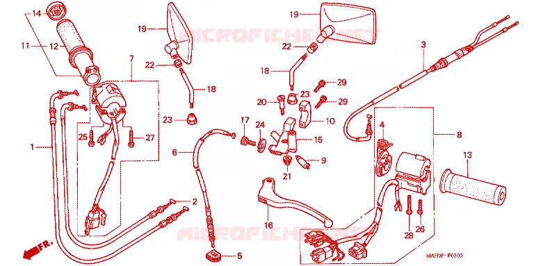 COMMODOS - POIGNEES Honda MOTO 1100 SHADOW 1999  VT1100D2X