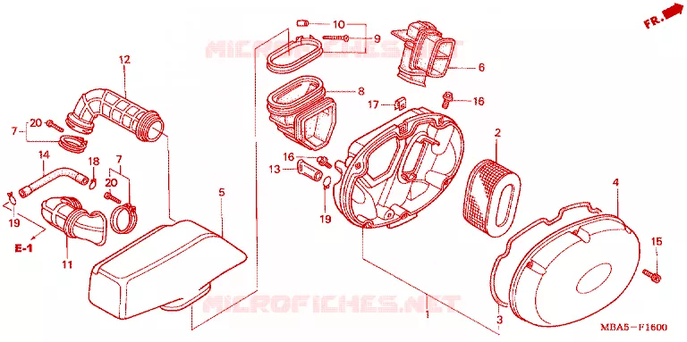 FILTRE A AIR Honda MOTO 750 SHADOW 2003  VT750CDB3