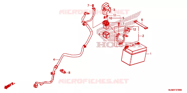 BATTERIE Honda MOTO 800 CROSSRUNNER 2017  VFR800XH