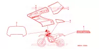 AUTOCOLLANTS pour Honda XR 650 R de 2004