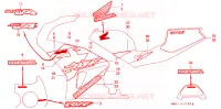 AUTOCOLLANTS pour Honda RC45 RVF 750 With speed warning light de 1994
