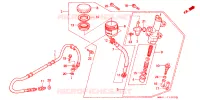 MAITRE CYLINDRE DE FREIN ARRIERE pour Honda RC45 RVF 750 With speed warning light de 1994