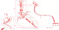 MAITRE CYLINDRE pour Honda RC45 RVF 750 With speed warning light de 1994