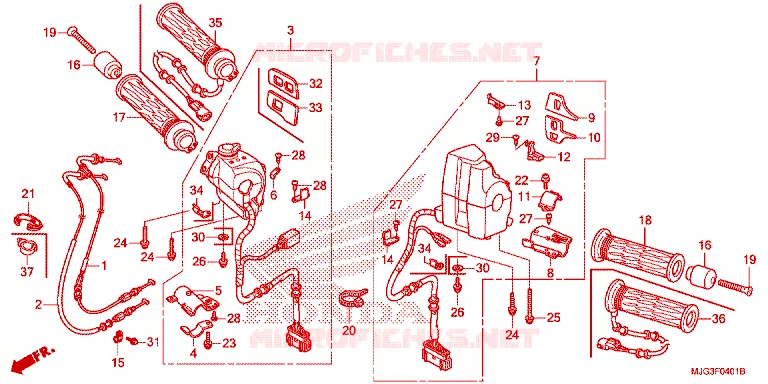 COMMODOS - POIGNEES Honda MOTO 1800 GOLD-WING 2014  GL1800BE