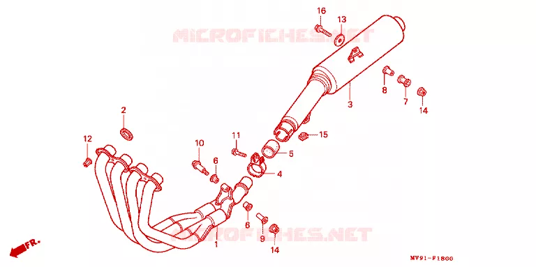 SILENCIEUX D'ECHAPPEMENT Honda MOTO 600 CBR 1995  CBR600FS_II