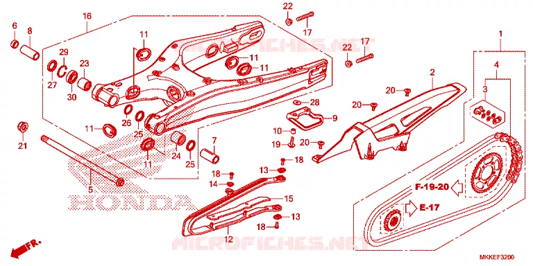 BRAS OSCILLANT Honda MOTO 1000 AFRICA-TWIN 2019  CRF1000AL2K