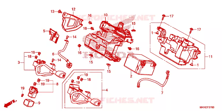 BATTERIE Honda MOTO 1000 AFRICA-TWIN 2019  CRF1000D2K