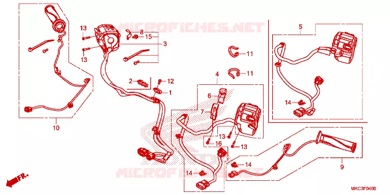 COMMODOS - POIGNEES Honda MOTO 1800 GOLD-WING 2018  GL1800J