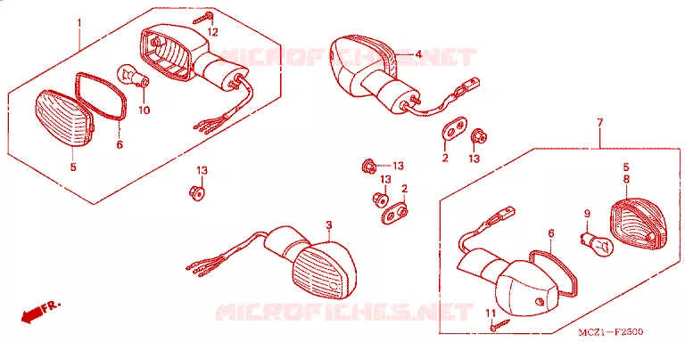 CLIGNOTANT Honda MOTO 900 HORNET 2003  CB900F1