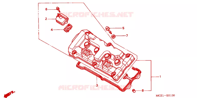 COUVRE CULASSE Honda MOTO 900 HORNET 2003  CB900F1