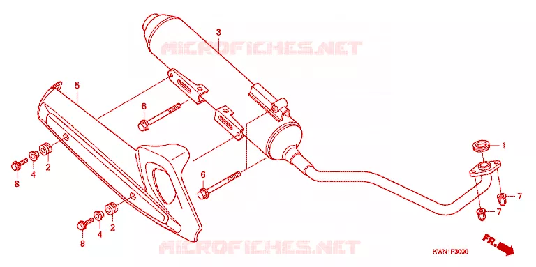 SILENCIEUX D'ECHAPPEMENT Honda SCOOTER 125 PCX 2014  WW125EX2E