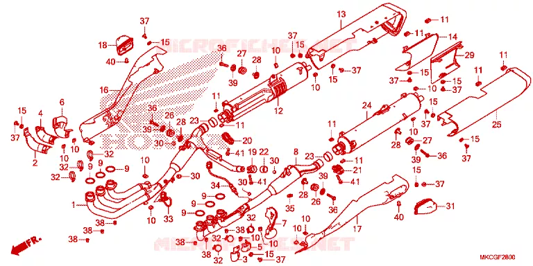 SILENCIEUX D'ECHAPPEMENT Honda MOTO 1800 GOLD-WING 2020  GL1800DAL