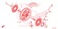 ROUE AVANT pour Honda GL 1800 GOLD WING TOUR DCT, NAVI, AIRBAG de 2020