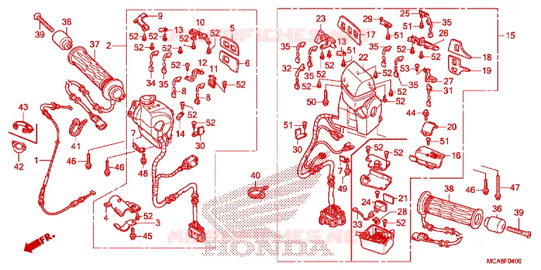 COMMODOS - POIGNEES Honda MOTO 1800 GOLD-WING 2015  GL1800F