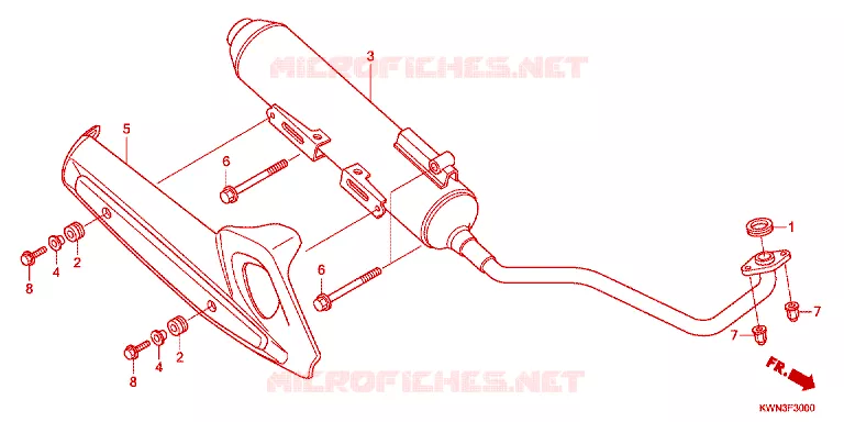 SILENCIEUX D'ECHAPPEMENT Honda SCOOTER 125 PCX 2011  WW125EX2A