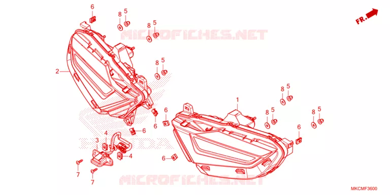 FEUX ARRIERE Honda MOTO 1800 GOLD-WING 2021  GL1800DAM