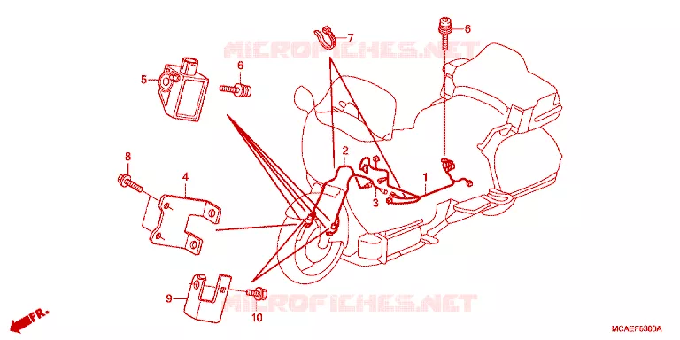 FAISCEAU D'AIRBAG Honda MOTO 1800 GOLD-WING 2013  GL1800D